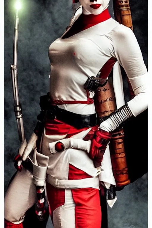 Image similar to Harley Quinn as princess leia