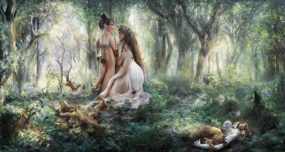 Image similar to Enchanted and magic forest, by Rob Hefferan