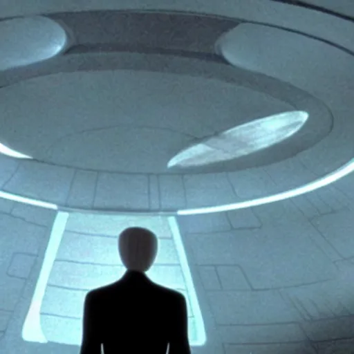 Image similar to slenderman captains the starship enterprise trek