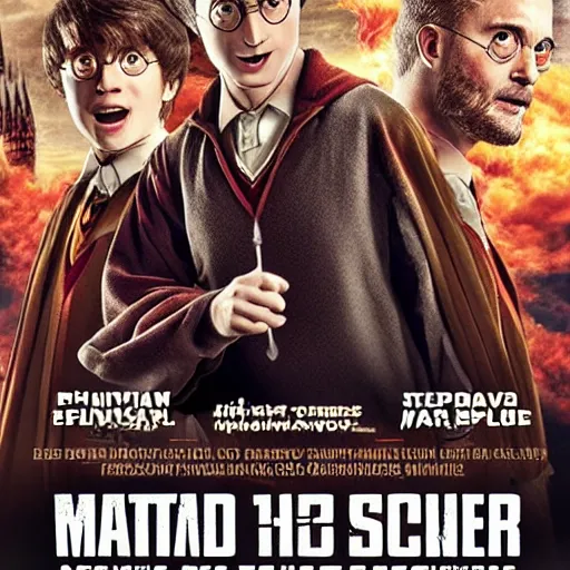 Prompt: harry Potter the mad scientist, movie poster