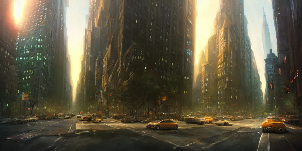 Prompt: vine - infested new york city, cinematic, stunning, elegant, highly detailed, digital painting, artstation, smooth, hard focus, illustration, art by jessica rossier and and brian froud