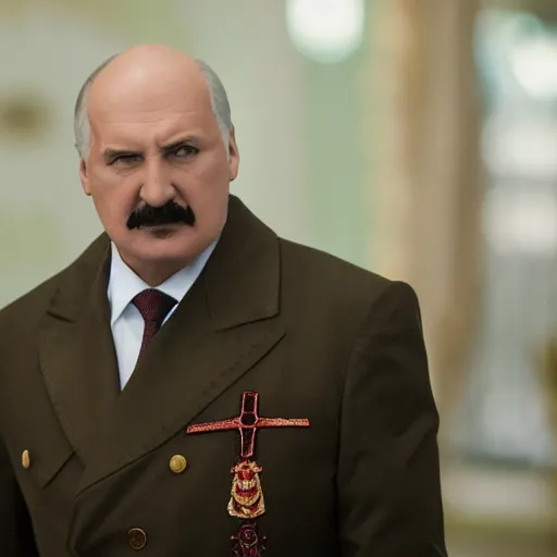 Image similar to Alexander Lukashenko in Avengers: The Kang Dynasty, cinematic still