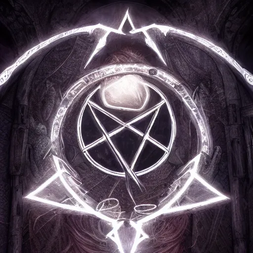 Image similar to bleak oath vigil sigil, terese nielsen, steve argyle, intricate, cinematic, dramatic lighting, 8 k resolution,