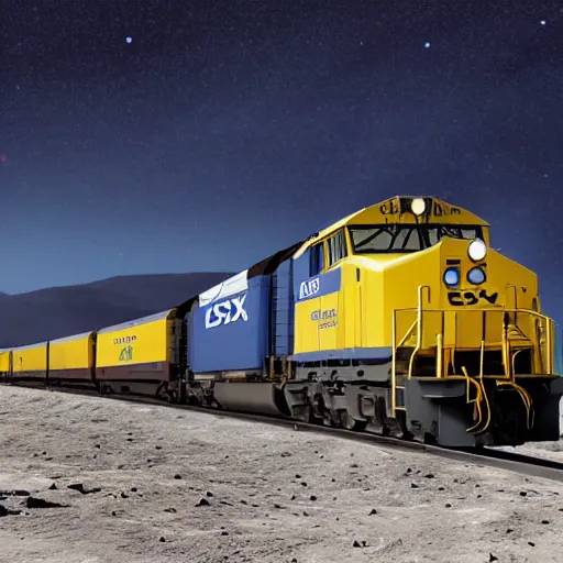 Image similar to csx locomotive on the moon