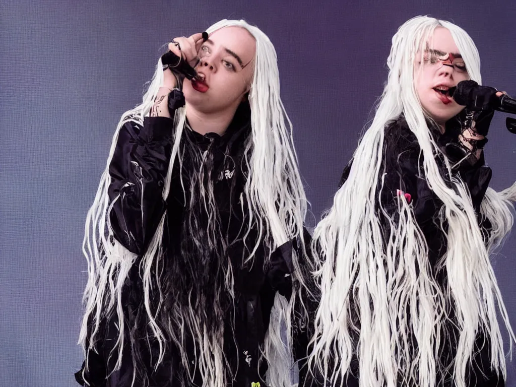 Image similar to billie eilish on stage