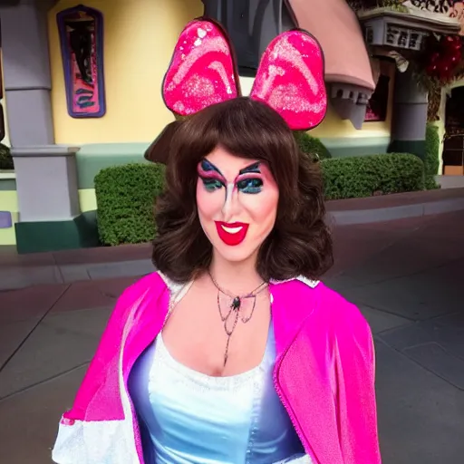 Prompt: transgender costume character at disneyland made only to upset republicans, highly detailed, high definition, ultra realistic