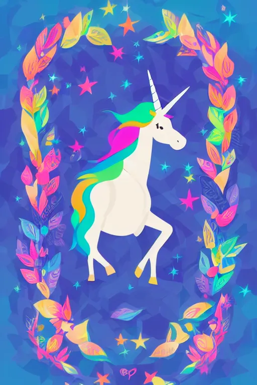 Image similar to A unicorn fitness coach, sticker, portrait, highly detailed, colorful, illustration, smooth and clean vector curves, no jagged lines, vector art, smooth