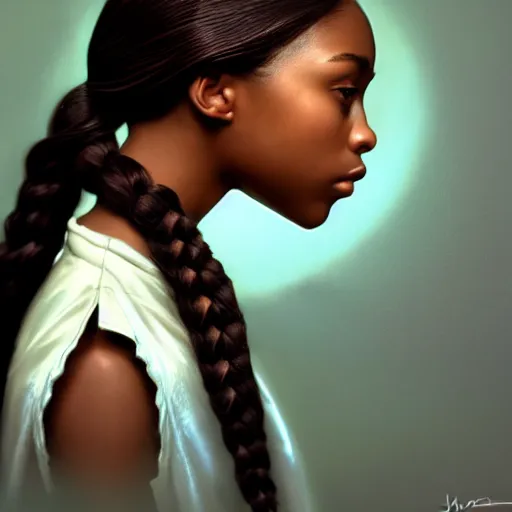 Image similar to a photorealistic hyperrealistic, bright brown eyes, light skinned african american young girl, ponytail hair, flawless face, beautiful lips, cute face, gorgeous white veil, by wlop, artgerm, greg rutwoski, alphonse mucha, beautiful dynamic dramatic low - light moody lighting, cinematic atmosphere, artstation, concept design art, octane render, 8 k