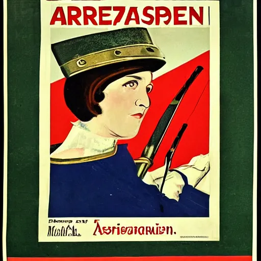 Prompt: austrian era propaganda poster