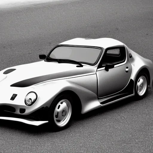 Image similar to black and white photograph of the 1933 Toyota Supra