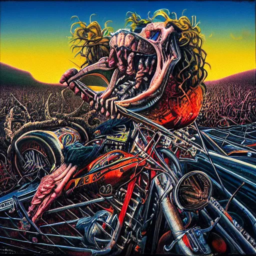 Image similar to thrash metal album cover in the style of stefan kostic, 1985, realistic, sharp focus, 8k high definition, insanely detailed, intricate, elegant