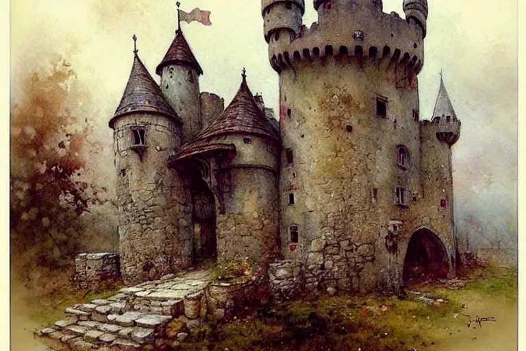 Image similar to ( ( ( ( ( 1 9 5 0 gypsy gypsy gypsy gypsy gypsy fair tail medieval castle. muted colors. ) ) ) ) ) by jean - baptiste monge!!!!!!!!!!!!!!!!!!!!!!!!!!!!!!