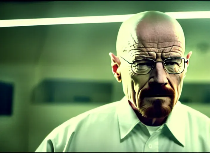 Image similar to film still of walter white as a rapper in straight outta compton movie 2 0 1 5, cinematic, movie frame, rule of thirds, 8 k