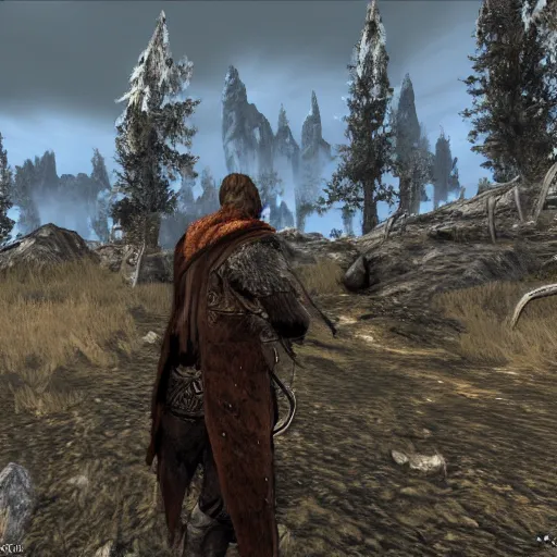 Prompt: saul goodman visits whiterun skyrim, highly detailed, realistic