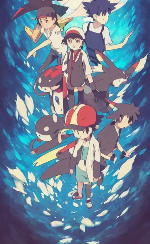 Image similar to a pokemon go card from 1 9 5 0, illustration, concept art, anime key visual, trending pixiv fanbox, by wlop and greg rutkowski and makoto shinkai and studio ghibli and kyoto animation and ken sugimori, symmetrical facial features, pocket monster companion, box art