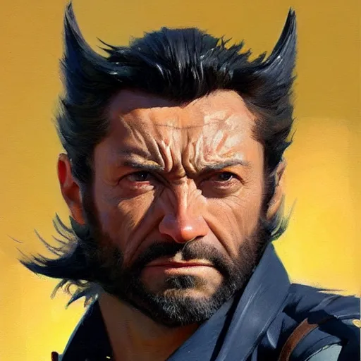 Prompt: greg manchess portrait painting of wolverine, medium shot, asymmetrical, profile picture, organic painting, sunny day, matte painting, bold shapes, hard edges, street art, trending on artstation, by huang guangjian and gil elvgren and sachin teng