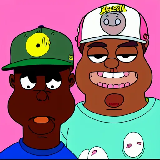 Image similar to tyler the creator in the style of family guy