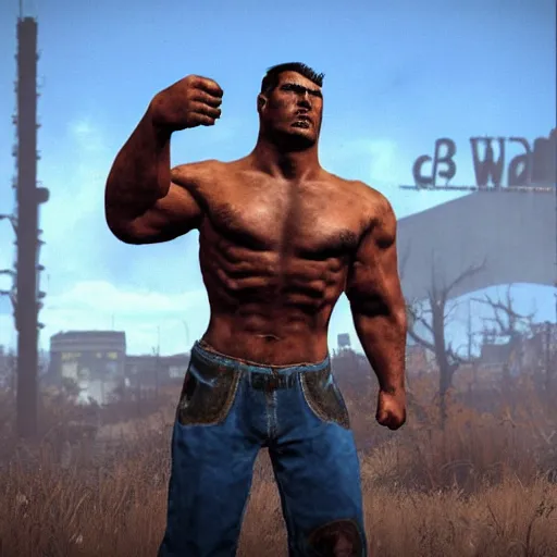 Prompt: “ buff guy in fallout 4 ”