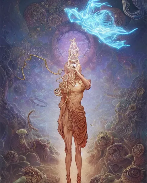 Image similar to a single floating magical wand!!!!!!!!!!, tarot card, fantasy composition made of fractals, ultra realistic, wide angle, intricate details, the fifth element artifacts, highly detailed by peter mohrbacher, hajime sorayama, wayne barlowe, boris vallejo, aaron horkey, gaston bussiere, craig mullins