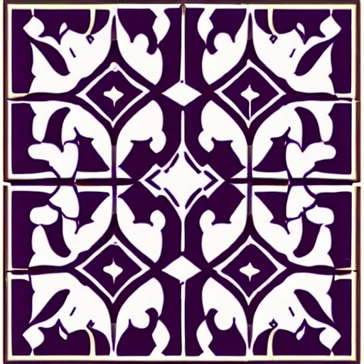 Prompt: an ornate cubic purple bauhaus tileable design