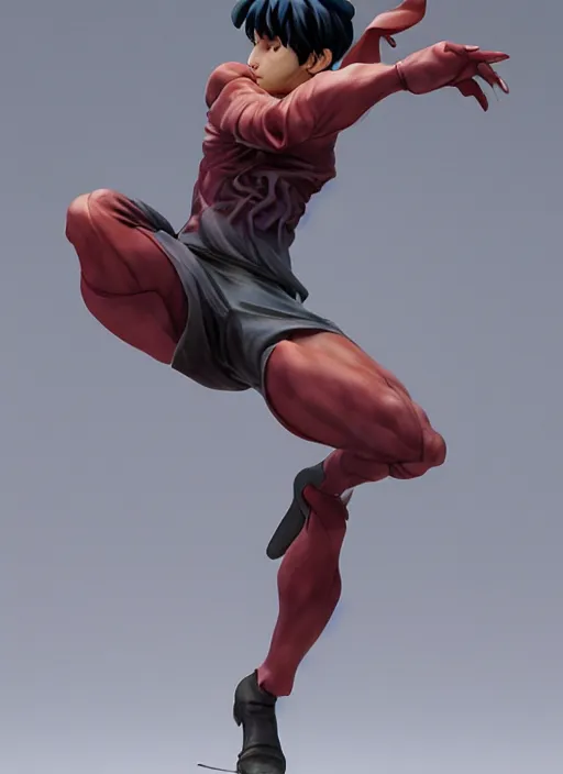 Image similar to captain tsubasa anime figurine, art by gerald brom, greg rutkowski and artgerm and james jean and zdzisław beksinski, unreal engine, studio lighting