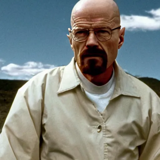 Prompt: walter white starring as a ghost in the movie ghost busters