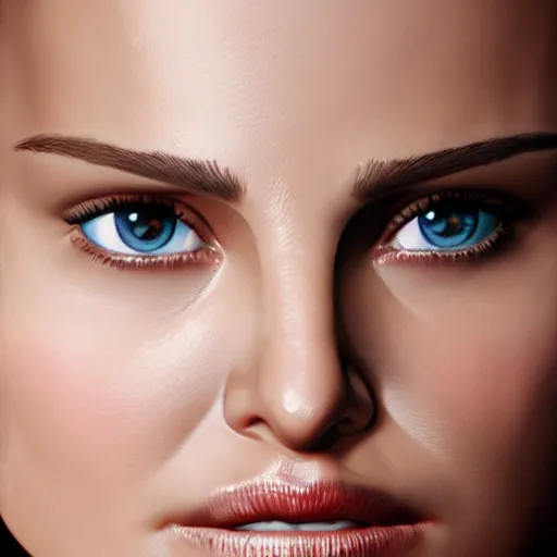 Prompt: hyper realistic, octane render, micro detail Natalie Portman, Victoria secrets model