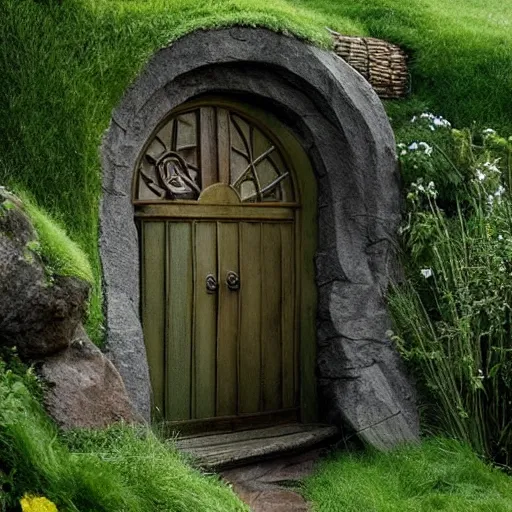 Image similar to The Shire where every hobbit is Joe Biden, photo