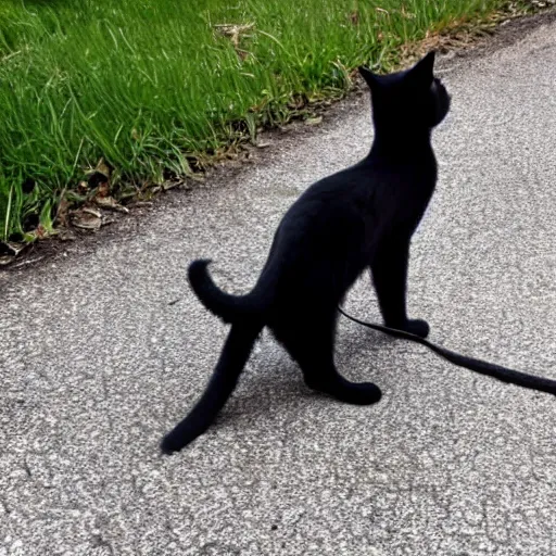 Image similar to photo of a black cat drinking water