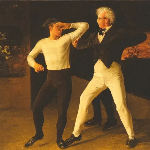 Image similar to Pietro Pacciani, Giancarlo Lotti and Mario Vanni dancing in the moonlight