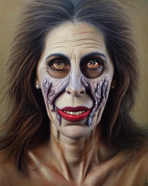 Image similar to a realistic detailed portrait painting of a monster by mona geller