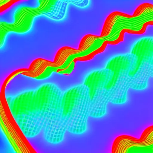 Image similar to a Fluid Simulation of a space shuttle, large eddies, Colourful, CFD , Multiphase flow, hexagonal mesh