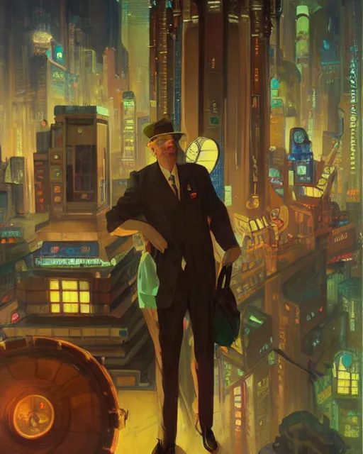Prompt: beautiful portrait of a trader in the new york stock exchange, by paul lehr and mark kolobaev and artgerm, dieselpunk, realism, highly detailed, intricate, studio ghibli color scheme, masterpiece