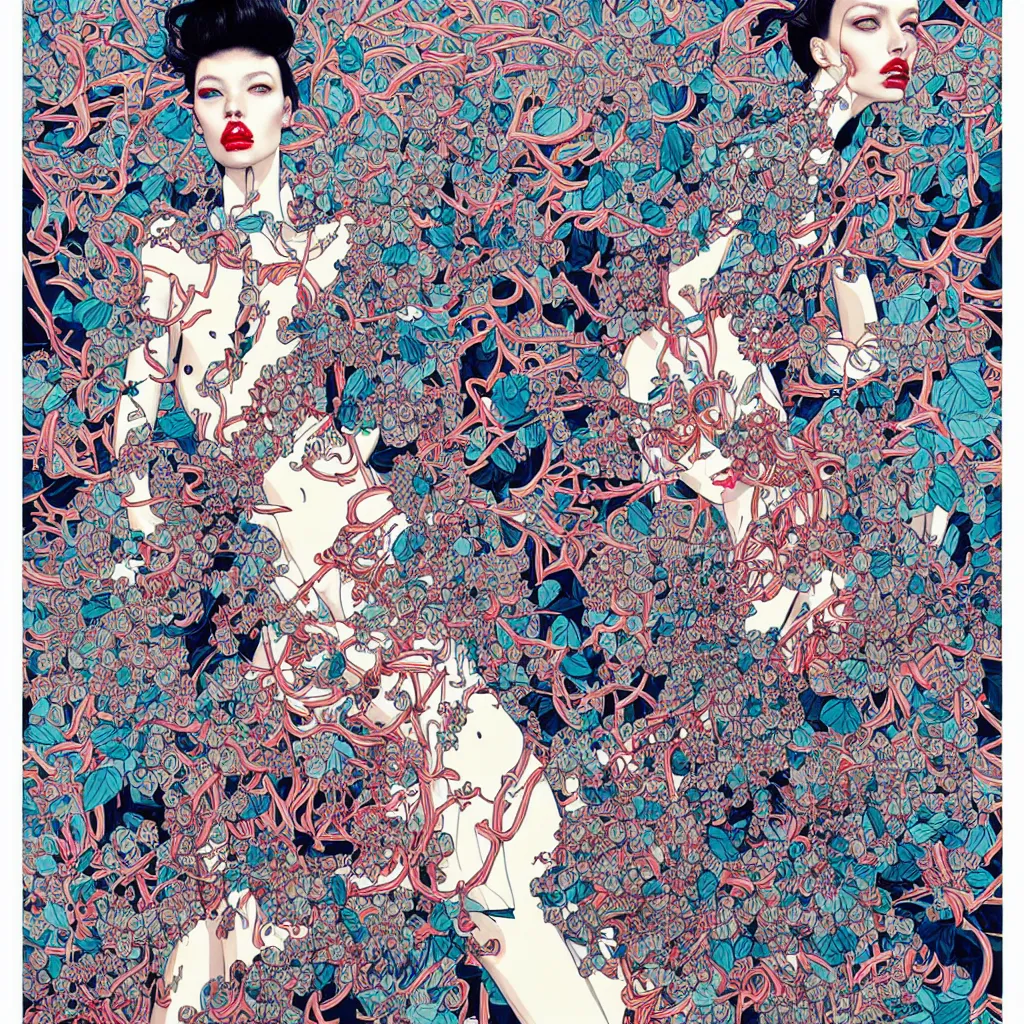 Image similar to fashion advertising campaign by james jean, highly detailed, intricate