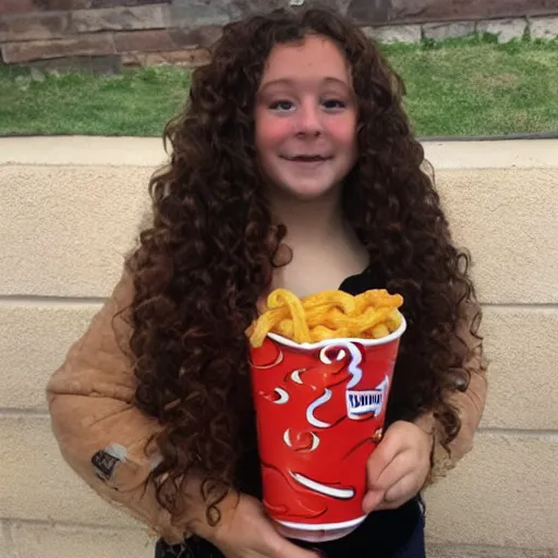 Image similar to alexara burnell as curly fries