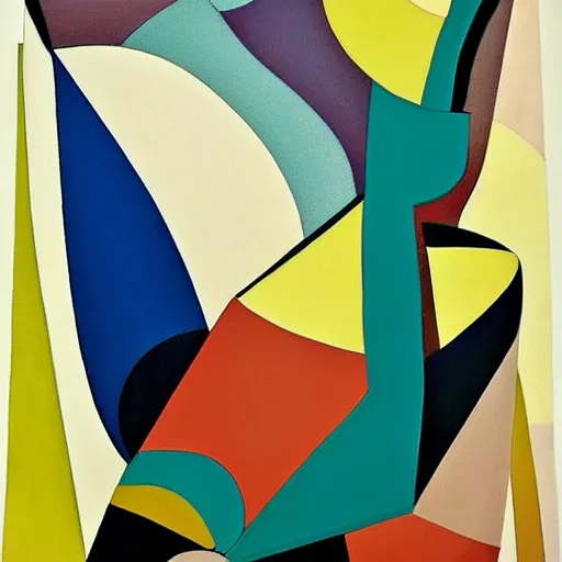 Image similar to woman woman as the natural landscape, her curves form the mountains and rivers of this land , high quality art in the style of cubism and georgia o’keefe,