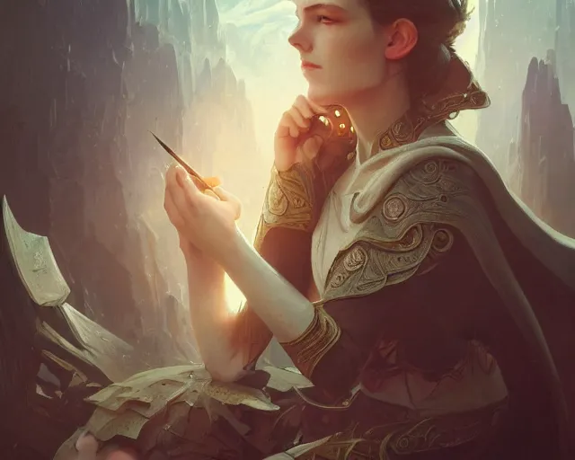 Image similar to photography of ben nicholson, deep focus, d & d, fantasy, intricate, elegant, highly detailed, digital painting, artstation, concept art, matte, sharp focus, illustration, hearthstone, art by artgerm and greg rutkowski and alphonse mucha