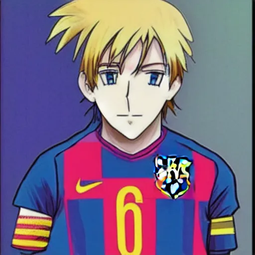 Image similar to messi in anime style