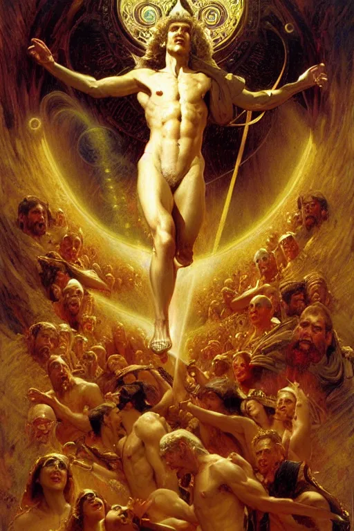 Image similar to the nine spheres of heaven from dante's divine comedy. highly detailed painting by gaston bussiere, craig mullins, j. c. leyendecker 8 k