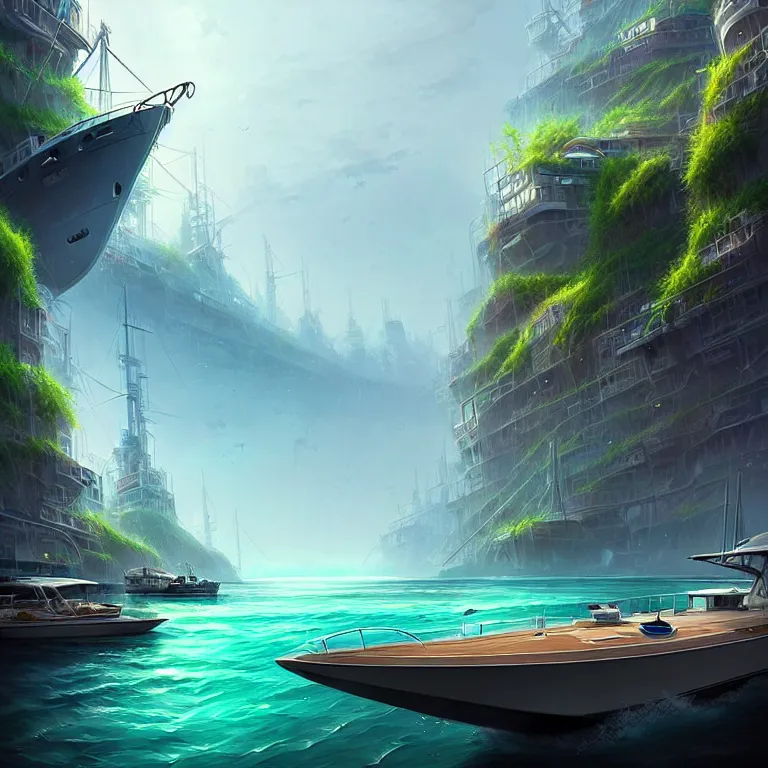 Image similar to epic professional digital art of 🍃 🛥 🏭 😱, best on artstation, cgsociety, wlop, cosmic, epic, stunning, gorgeous, much detail, much wow, masterpiece