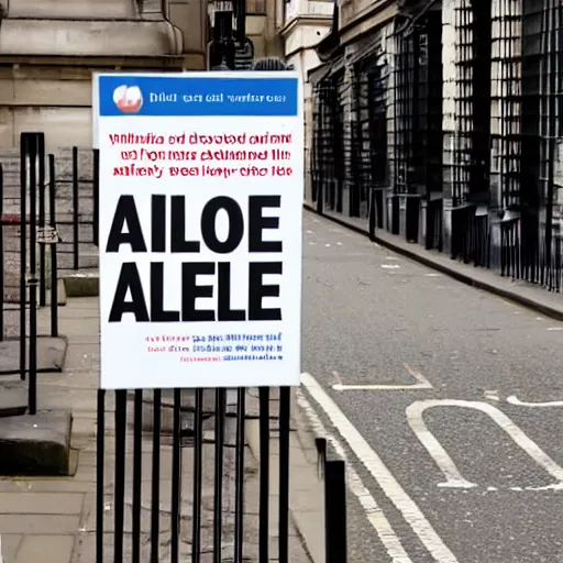 Prompt: a poster in London that reads you are not alone