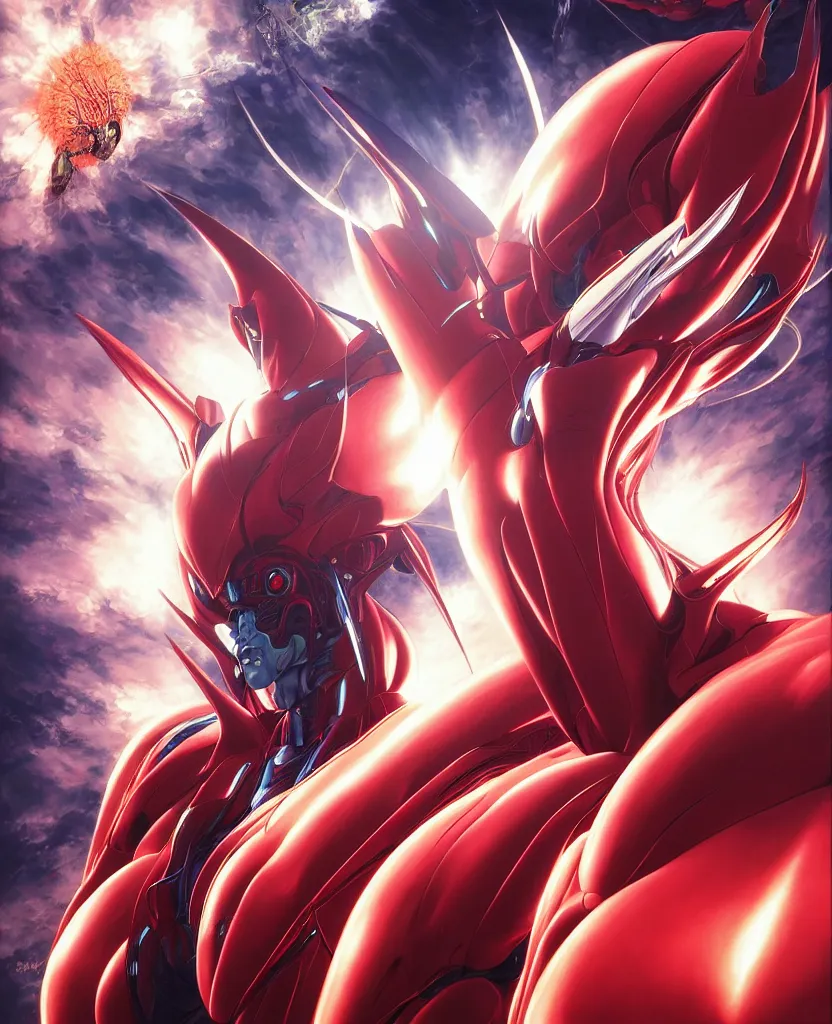 Image similar to third impact, by artgerm and ernt haeckel, trending on artstation