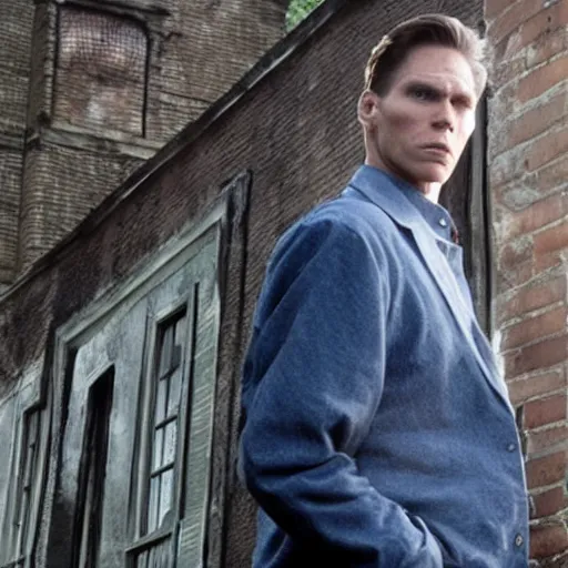 Image similar to Live Action Still of Jerma in The Shawshank Redemption, real life, hyperrealistic, ultra realistic, realistic, highly detailed, epic, HD quality, 8k resolution, body and headshot, film still