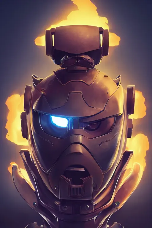 Image similar to epic mask helmet robot ninja portrait stylized as fornite style game design fanart by concept artist gervasio canda, behance hd by jesper ejsing, by rhads, makoto shinkai and lois van baarle, ilya kuvshinov, rossdraws global illumination radiating a glowing aura global illumination ray tracing hdr render in unreal engine 5