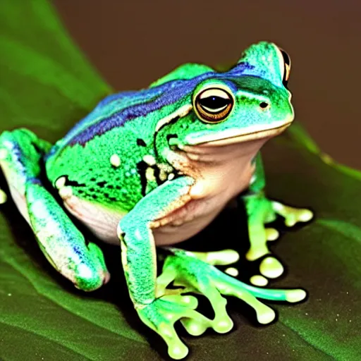 Image similar to frog with lightning eyes