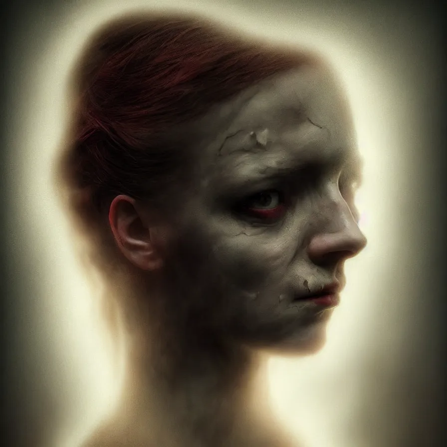 Image similar to epic professional digital art of 🧟♂👰♀ portrait, atmospheric lighting, detailed, hdr, 4 k, leesha hannigan, wayne haag, reyna rochin, ignacio fernandez rios, mark ryden, iris van herpen, best on wlop, pixiv, stunning, gorgeous, much wow, cinematic, masterpiece