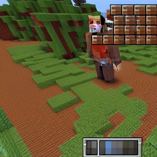 Image similar to an in-game screenshot of Adele in Minecraft