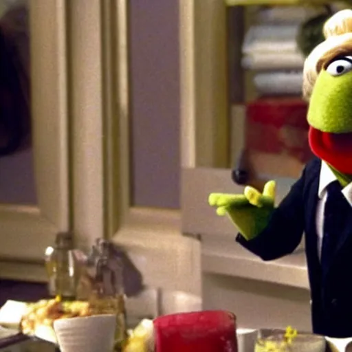 Prompt: a still of the muppets in the sopranos,