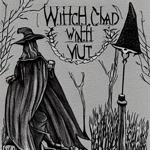 Prompt: witch hunt, artwork with title