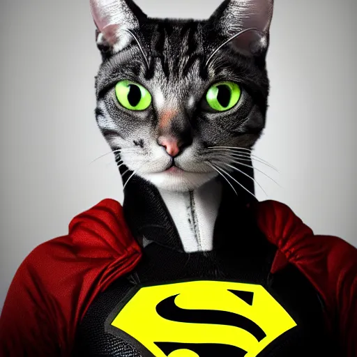 Image similar to Cat as superhero, 8k